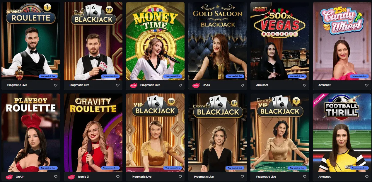 Live Casino Boomerang Casino